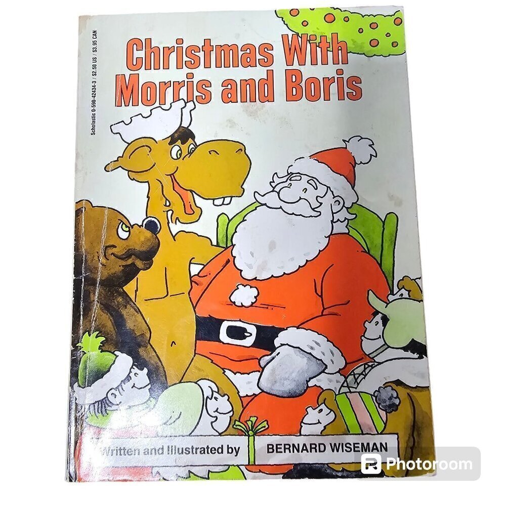 Vintage 1983 80's Christmas With Morris and Boris by Bernard Wiseman Scholastic